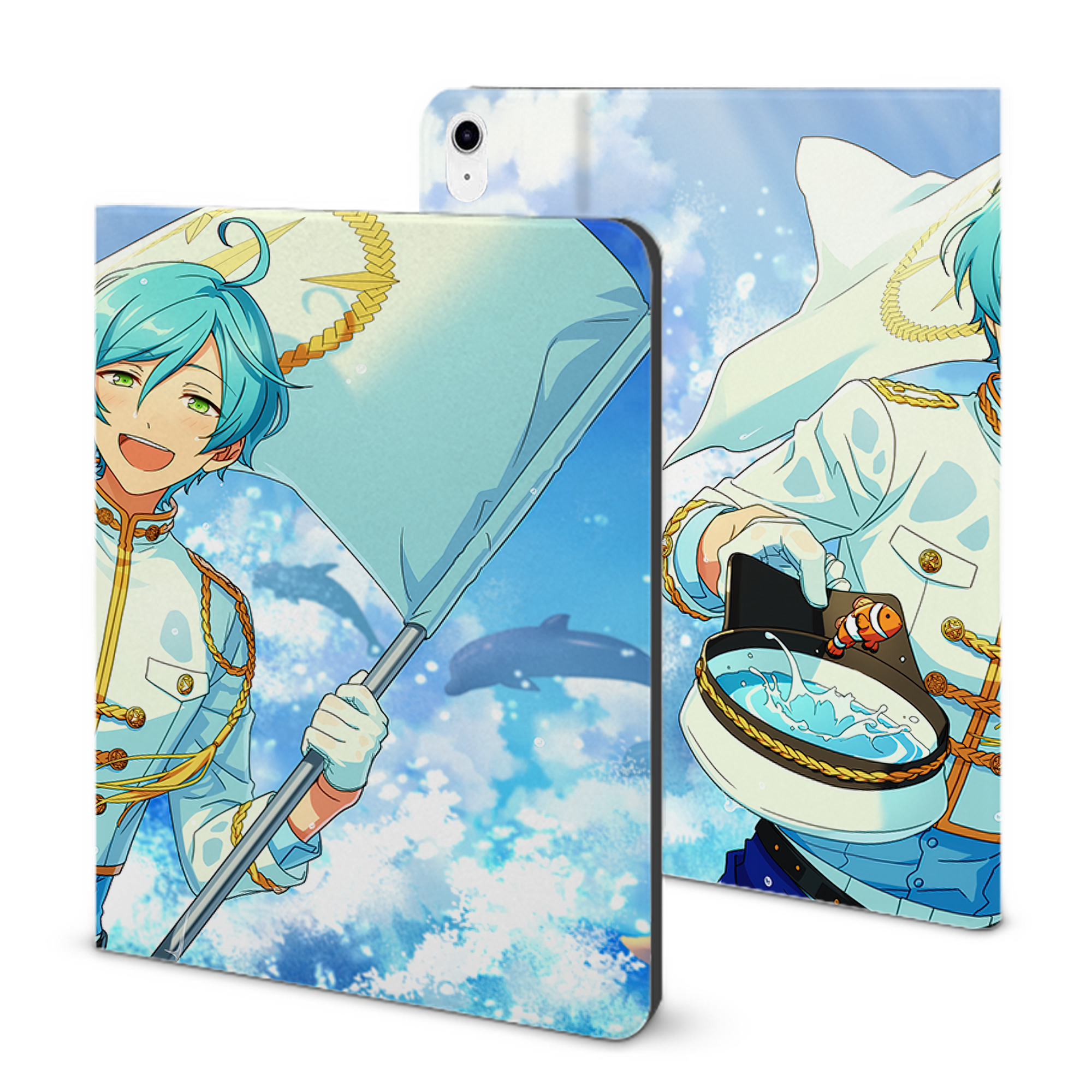 （画像用） あんさんぶるスターズ! Ensemble Stars IPad ケース ブック型 PUレザー TPU 耐衝撃 軽量 薄型 ペン収納なし 全面保護 IPad 各モデル対応